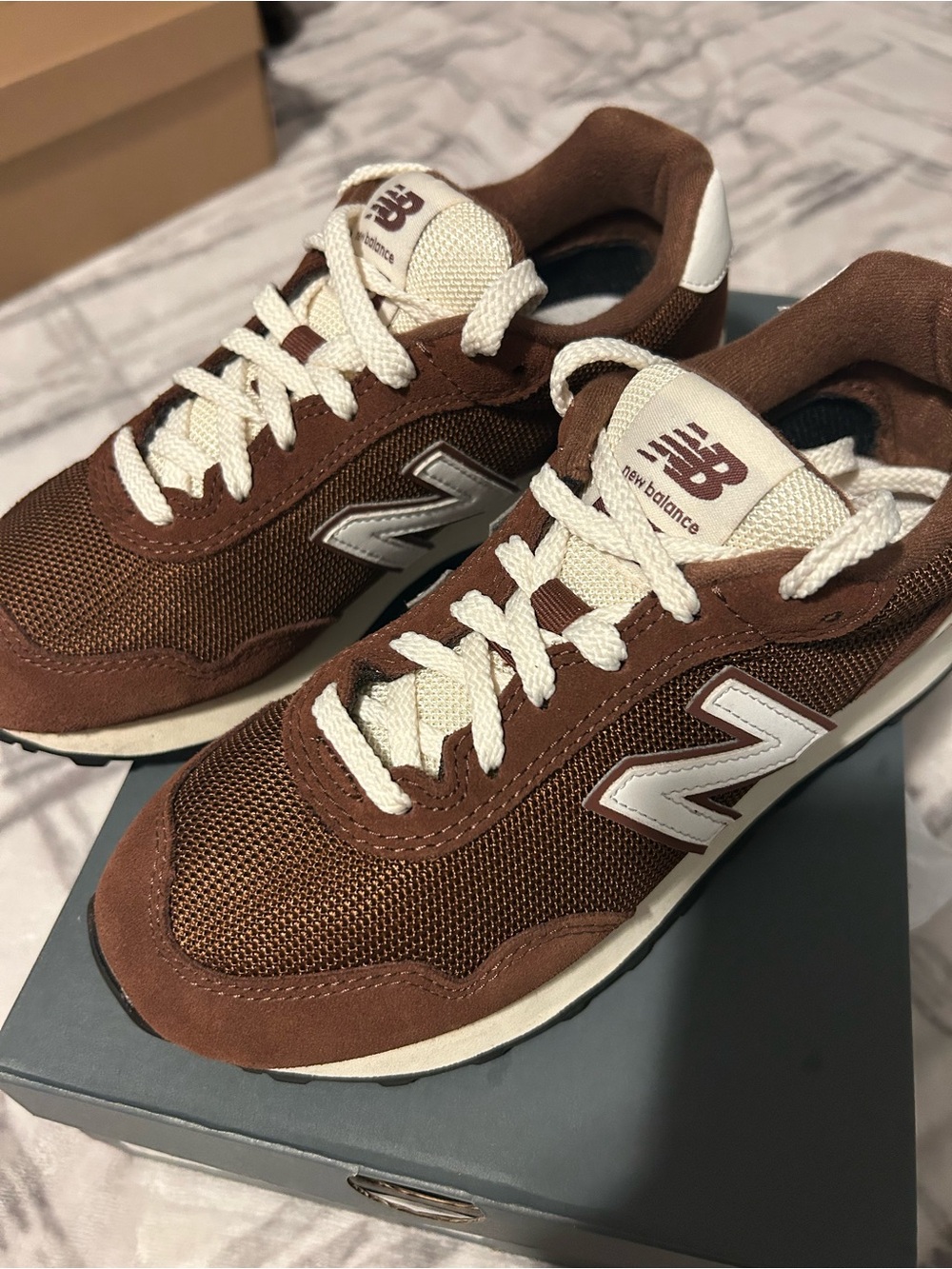 New Balance Women's Brown & Cream Retro Runner Sneakers